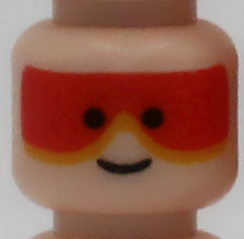 Classic Smiley Orange Goggled Pilot Head