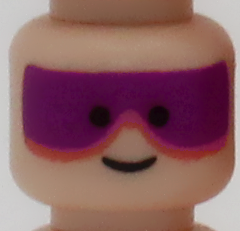 Classic Smiley Purple Goggled Pilot Head